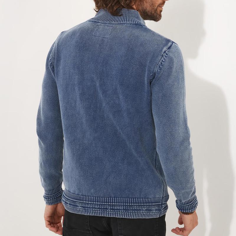 Men's Classic Solid Color Knit Pullover Sweater - Style 71843483X