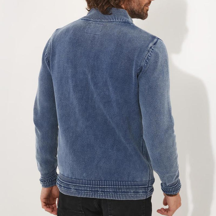 Men's Classic Solid Color Knit Pullover Sweater - Style 71843483X