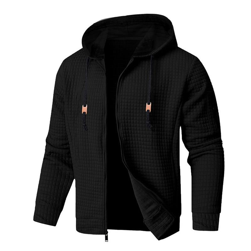 Men's Hooded Waffle Sport Jacket