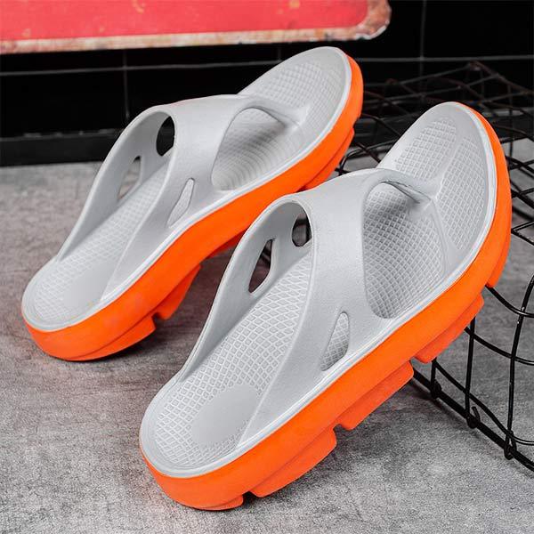 Pantuflas para hombre con soporte para el arco del pie y suela gruesa