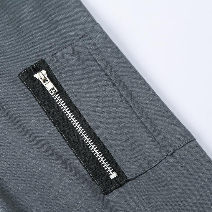 Men's Long Sleeve Crew Neck T-Shirt with Zip Pocket - Style 56507368X
