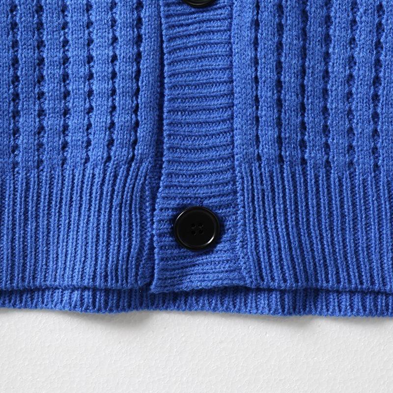 Men's Solid Color Knit Cardigan Sweater - Style 57658907X (Duplicate)