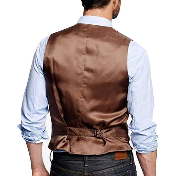 Men's Classic Vintage Single-Breasted Suit Vest - Style 09712922M