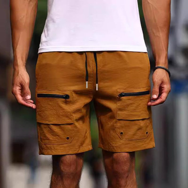 Men's Solid Color Loose Fit Work Shorts - Style 74898352X