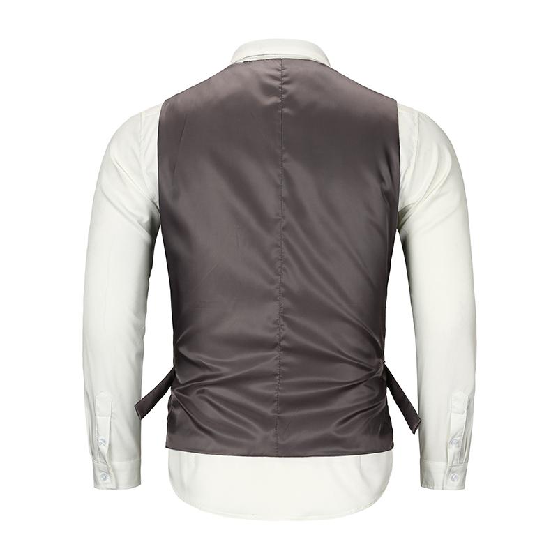 Men's Slim Fit Vintage Lapel Single Breasted Suit Vest - Style 38261597M