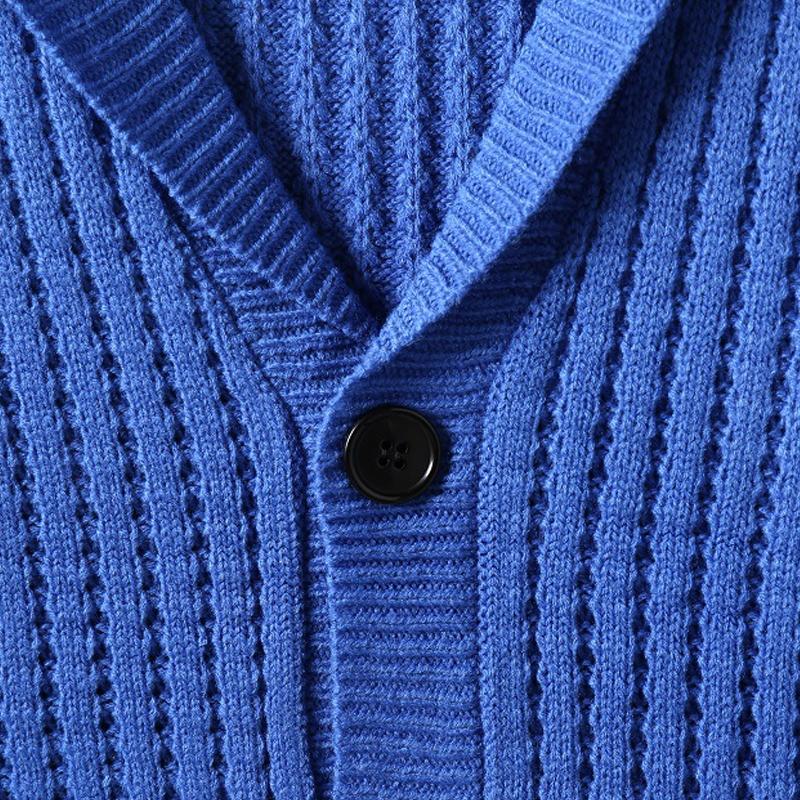 Men's Solid Color Knit Cardigan Sweater - Style 57658907X (Duplicate)
