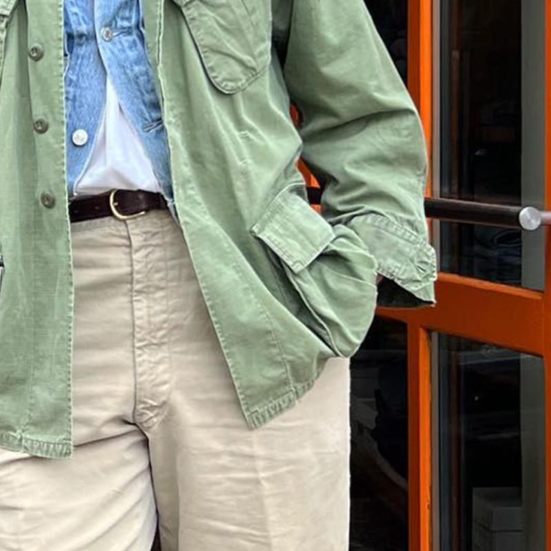 Men's Vintage Washed Multi-Pocket Cargo Jacket - Style 32508194X
