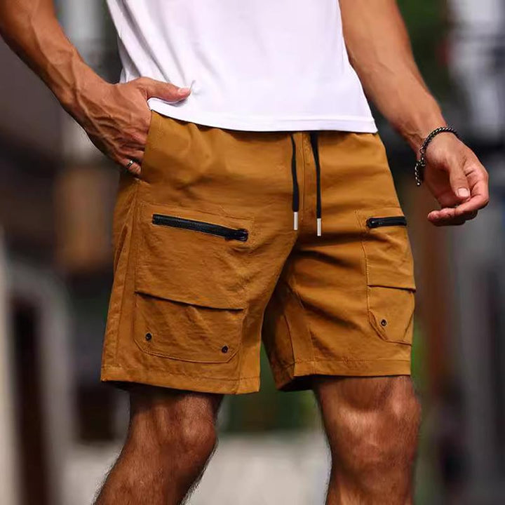 Men's Solid Color Loose Fit Work Shorts - Style 74898352X