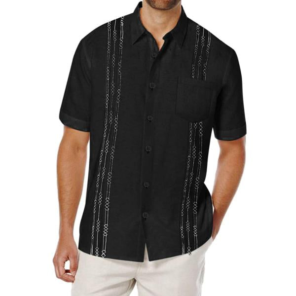 Camisa de manga corta bordada para hombre
