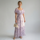 Victoria | Vestido Midi con Mangas Flutter