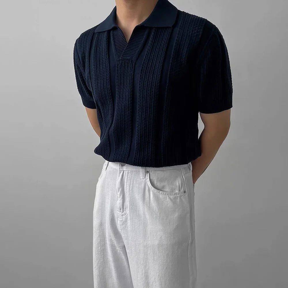 Baltasar — Polo con Textura de Patrimonio Clásico