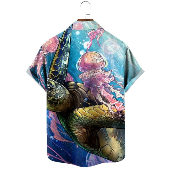 Men's Underwater World Graphic Shirt - Style 80441915X