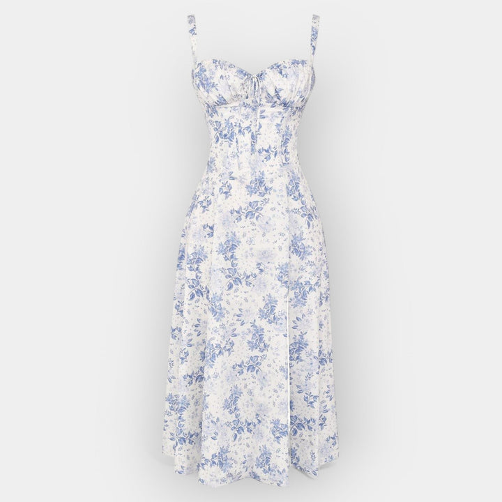 Vestido Midi Elegante con Corsé Estructurado