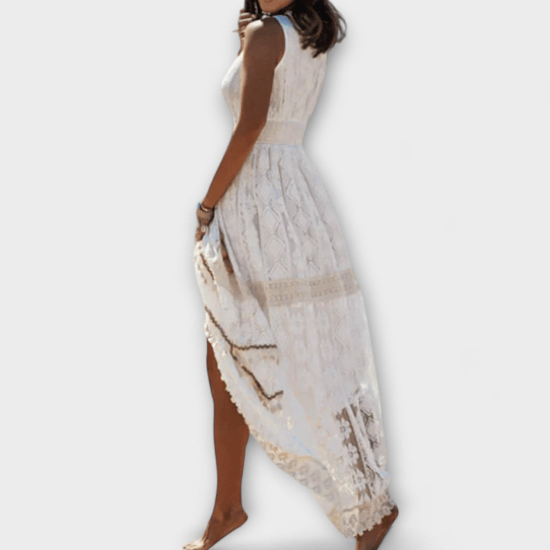 Érica™ Maxi Boho Fluido con Encaje