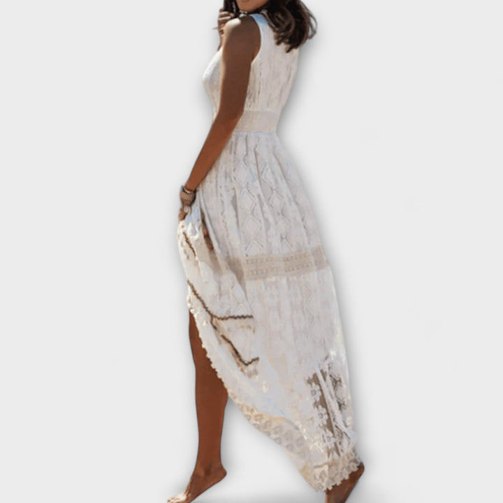 Érica™ Maxi Boho Fluido con Encaje