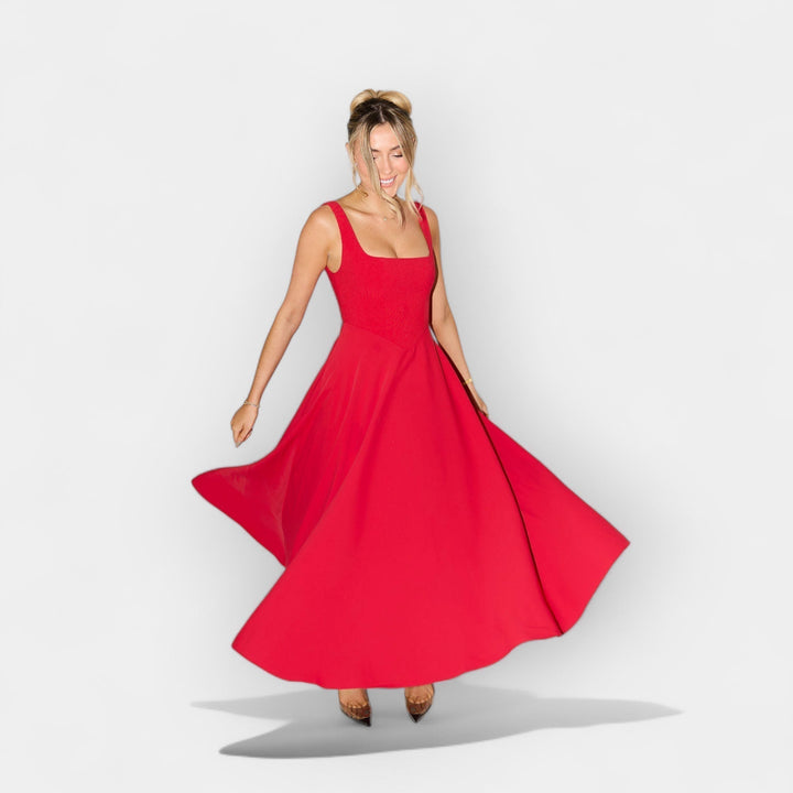 Vestido Midi Corte A Elegante
