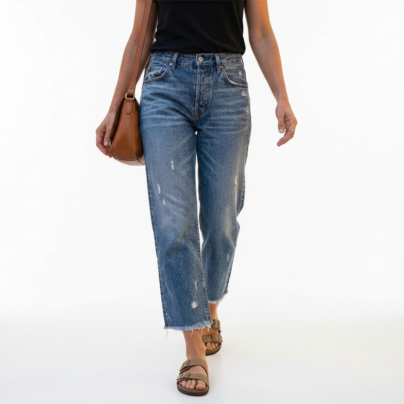 Elena™ Pantalones Vaqueros de Corte Recto para Mujeres