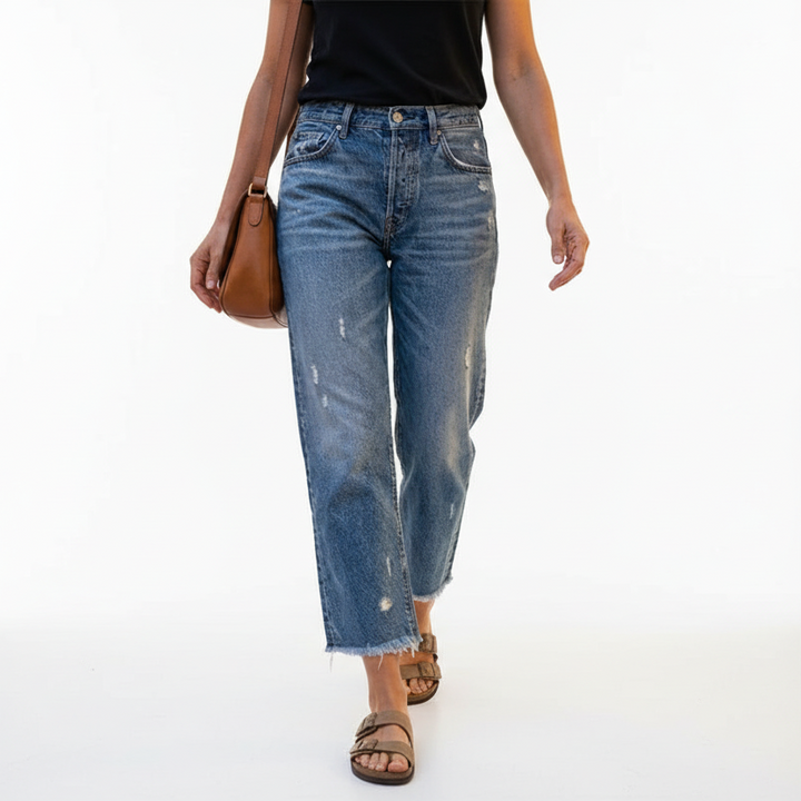Elena™ Pantalones Vaqueros de Corte Recto para Mujeres