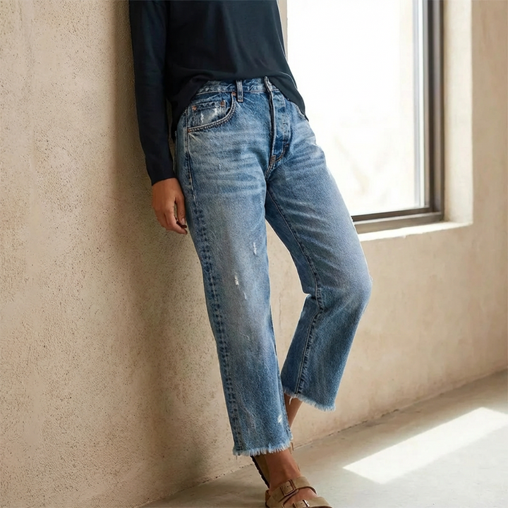Elena™ Pantalones Vaqueros de Corte Recto para Mujeres