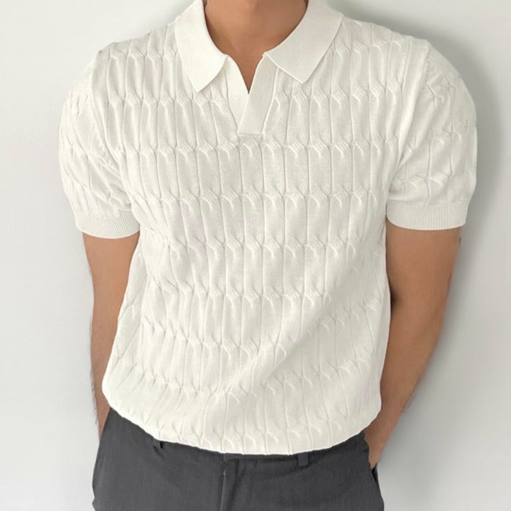 Diego | Camisa Polo Texturizada de Sastre Contemporáneo