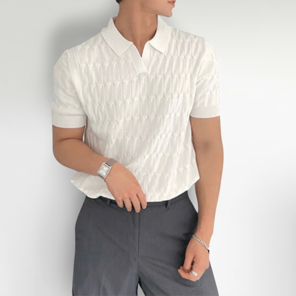 Diego | Camisa Polo Texturizada de Sastre Contemporáneo