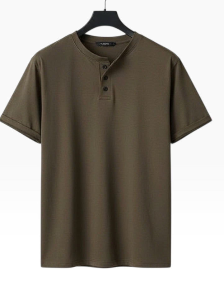 Mario| Camisa Henley Atemporal de Corte Preciso