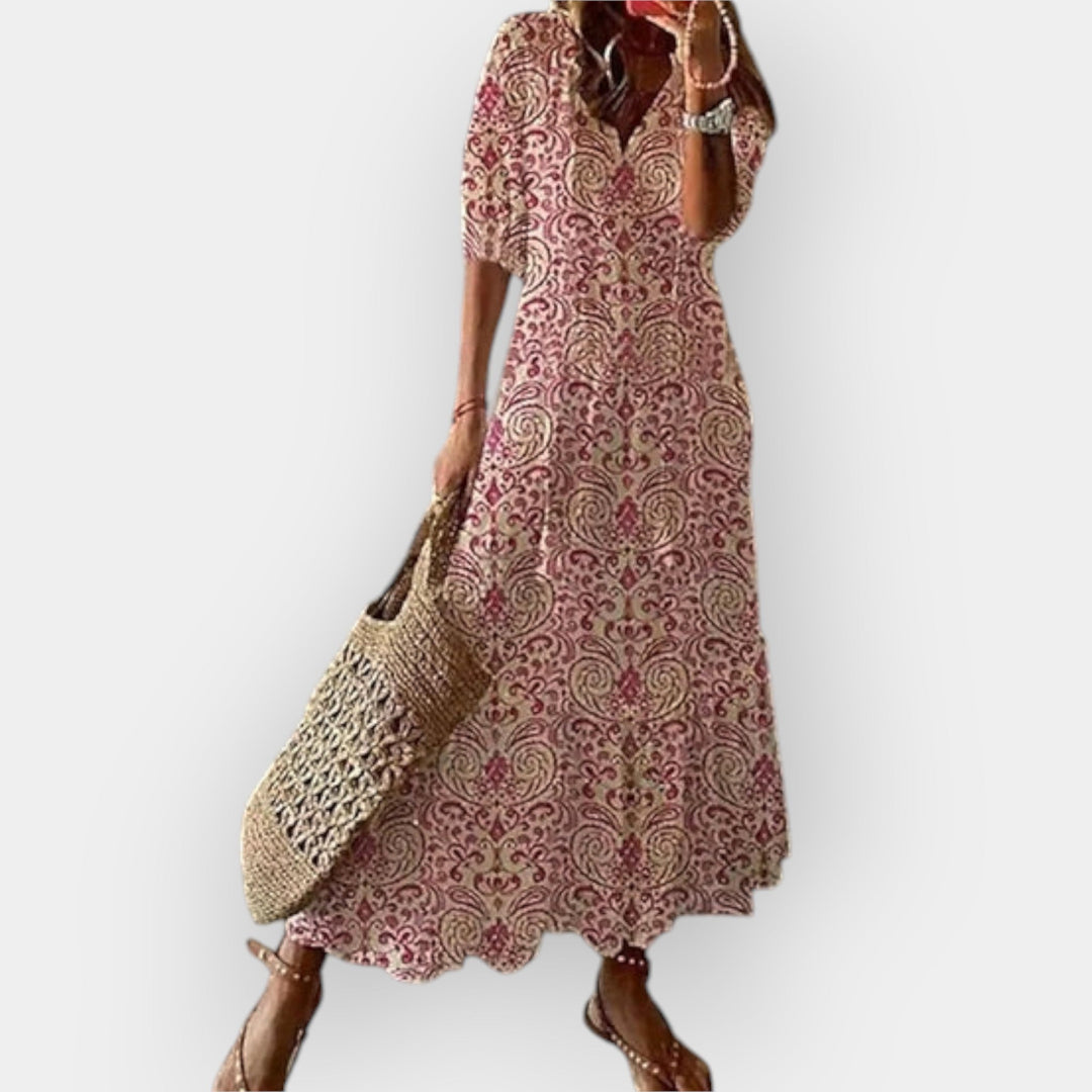 Vestido Maxi Boho Fluido