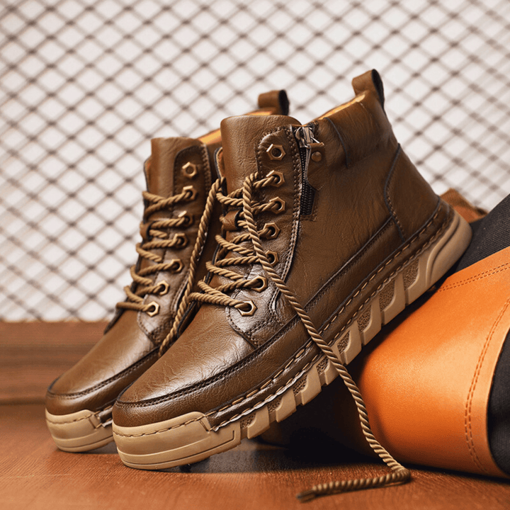 Botas de Cuero Signature-Meeste con Masculinidad Atemporal