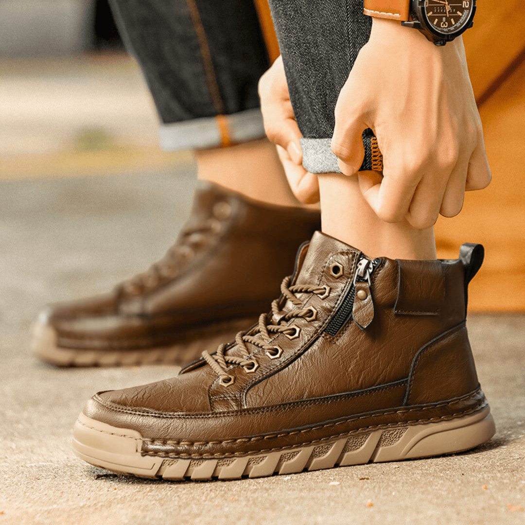 Botas de Cuero Signature-Meeste con Masculinidad Atemporal