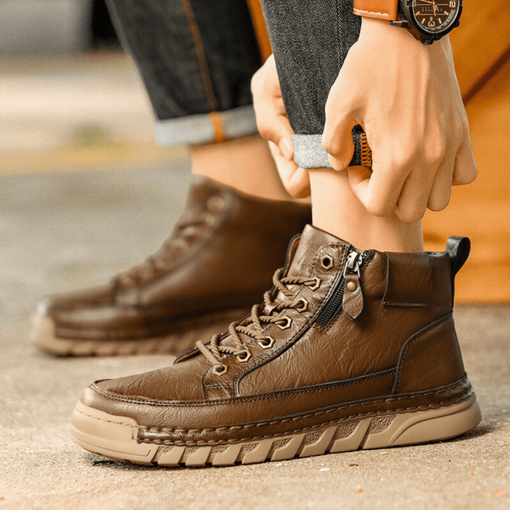 Botas de Cuero Signature-Meeste con Masculinidad Atemporal