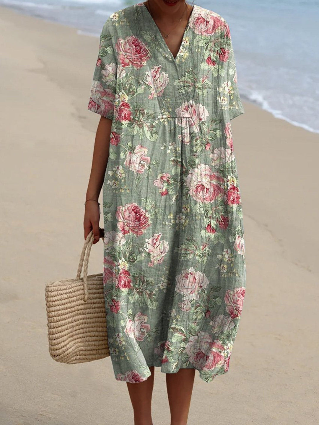 Lina | Vestido Vintage con Estampado Floral