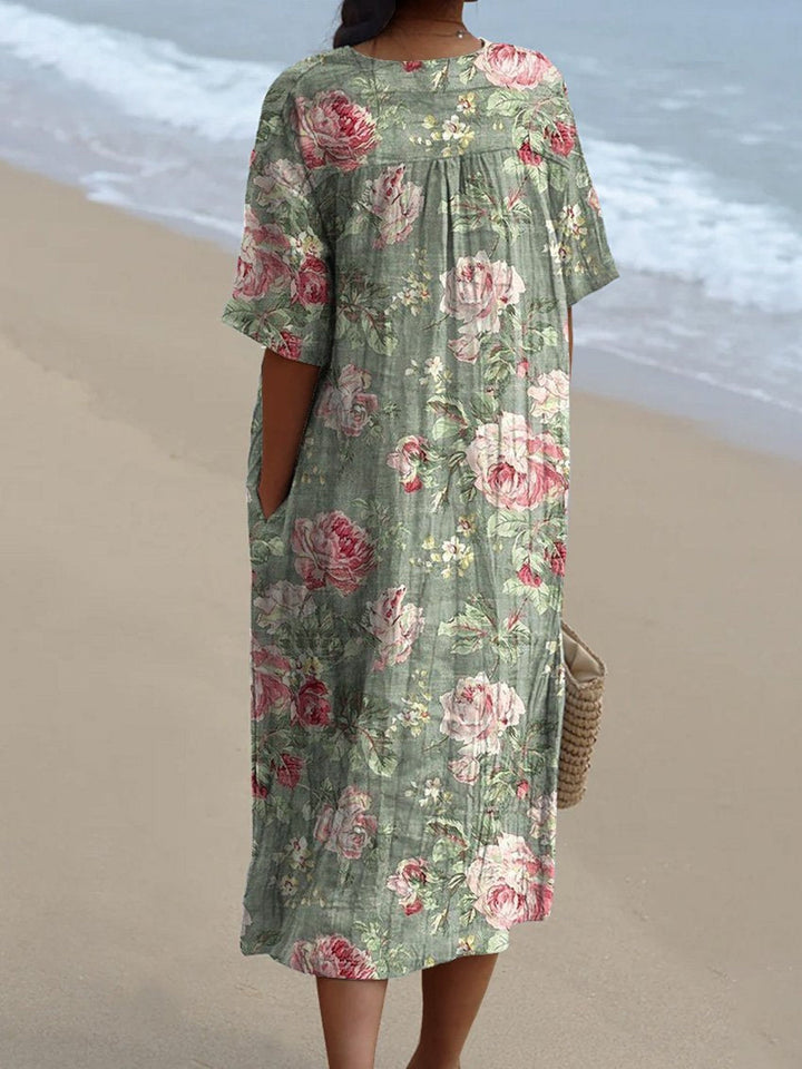 Lina | Vestido Vintage con Estampado Floral