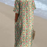 Vestido Vintage Floral Flowy Casual para Mujeres