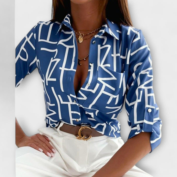 Maria - Blusa con Cuello Clásico