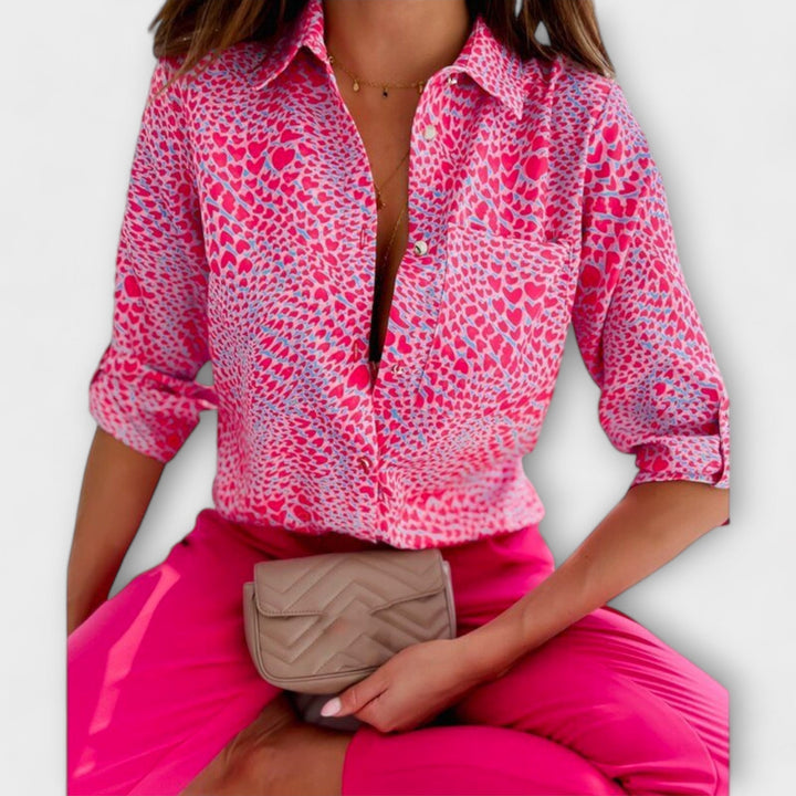 Maria - Blusa con Cuello Clásico